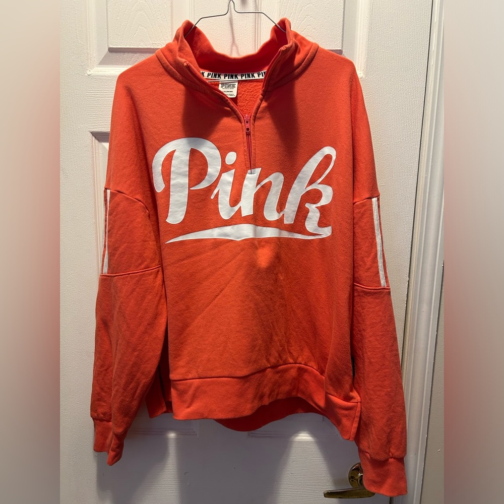 Victoria Secret PINK half zip pullover sweatshirt large